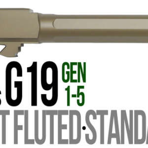 Fits Glock 19 9mm Match Thick Spiral Fluted Barrel in Black - Glock Barrels - California Gun Shop