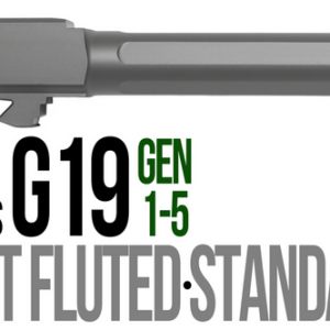 Fits Glock 17 9mm Match 5 Sided Flat Fluted Threaded Barrel in Flat Gray - Glock Barrels - California Gun Shop