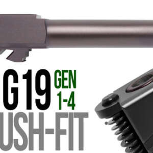 Fits Glock 19 9mm Match Thick Spiral Fluted Barrel Threaded in Plum - Glock Barrels - California Gun Shop