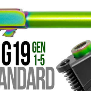 Fits Glock 19 9mm Match Golf Ball Dimpled Barrel Threaded in Chameleon - Glock Barrels - California Gun Shop