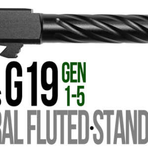 Fits Glock 19 9mm Match Thick Spiral Fluted Barrel in Gold - Glock Barrels - California Gun Shop