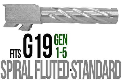 Fits Glock 19 9mm Match Golf Ball Dimpled Barrel Naked Stainless Steel Fits Glock 19 9mm Match Golf Ball Dimpled Barrel Naked Stainless Steel - Glock Barrels - California Gun Shop