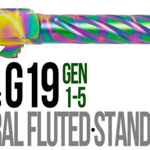 Fits Glock 19 9mm Match 5 Sided Flat Fluted Barrel in Gold - Glock Barrels - California Gun Shop