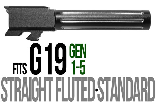 Fits Glock 19 9mm Match Flush Fit Thick Spiral Fluted Barrel 2 Tone Fits Glock 19 9mm Match Flush Fit Thick Spiral Fluted Barrel 2 Tone - Glock Barrels - California Gun Shop