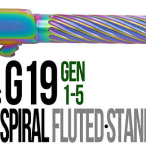 Fits Glock 19 9mm Match Thin Spiral Fluted Barrel Threaded in Radio Active - Glock Barrels - California Gun Shop