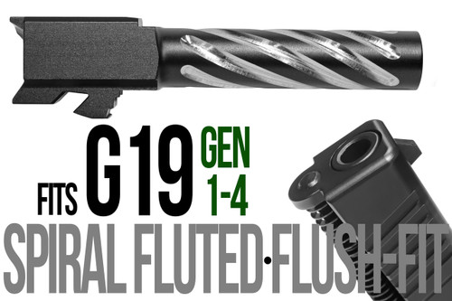 Fits Glock 19 9mm Match Grade Barrel in Flat Gray Fits Glock 19 9mm Match Grade Barrel in Flat Gray - Glock Barrels - California Gun Shop