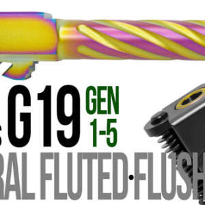 Fits Glock 17 9mm Match Thin Spiral Fluted Barrel in Radio Active - Glock Barrels - California Gun Shop