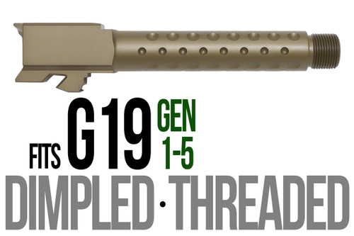 Fits Glock 19 9mm Match 5 Sided Flat Fluted Barrel Threaded in Dark Earth Fits Glock 19 9mm Match 5 Sided Flat Fluted Barrel Threaded in Dark Earth - Glock Barrels - California Gun Shop