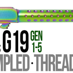 Fits Glock 19 9mm Match Thick Spiral Fluted Barrel Threaded in Radio Active - Glock Barrels - California Gun Shop