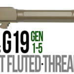 Fits Glock 19 9mm Match Straight Fluted Barrel Threaded in Gold - Glock Barrels - California Gun Shop