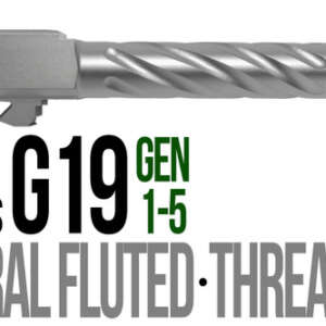 Fits Glock 19 9mm Match Golf Ball Dimpled Barrel Threaded in Flat Gray - Glock Barrels - California Gun Shop