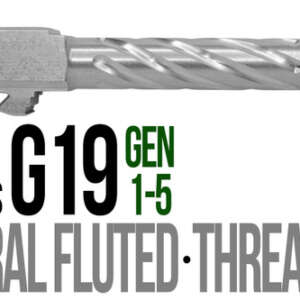 Fits Glock 19 9mm Match Thick Spiral Fluted Barrel Naked Stainless Steel - Glock Barrels - California Gun Shop
