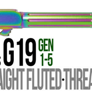 Fits Glock 19 9mm Match 5 Sided Flat Fluted Threaded Barrel in Radio Active - Glock Barrels - California Gun Shop