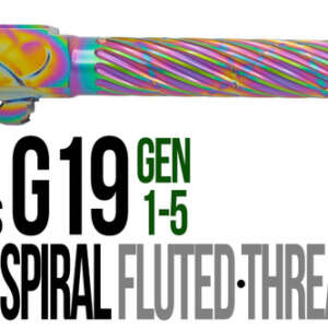 Fits Glock 17 9mm Match Golf Ball Dimpled Barrel in Gold - Glock Barrels - California Gun Shop