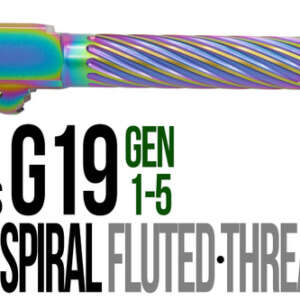 Fits Glock 19 9mm Match Thick Spiral Fluted Barrel in Radio Active - Glock Barrels - California Gun Shop