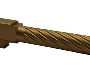 Fits Glock 19 9mm Match Thin Spiral Fluted Threaded Barrel  in Gold - Glock Barrels - California Gun Shop