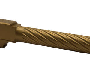 Fits Glock 17 9mm Match Thin Spiral Fluted Threaded Barrel  in Gold - Glock Barrels - California Gun Shop