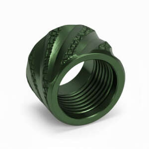 Thread Protector 1/2 x 28 (9mm & .357SIG Barrel) Knurled Thick Spiral in Violet - Glock Parts - California Gun Shop