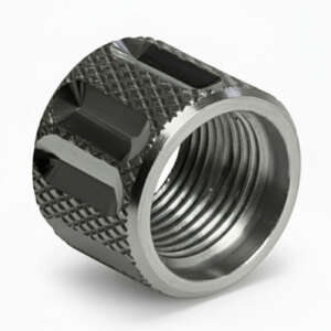 Thread Protector 1/2 x 28 (9mm & .357SIG Barrel) Knurled Straight Fluted in Black - Glock Parts - California Gun Shop