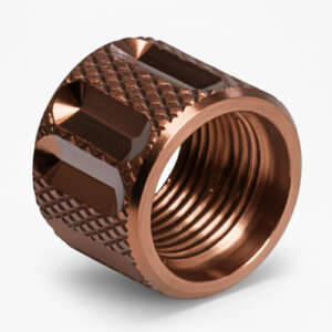 Thread Protector 1/2 x 28 (9mm & .357SIG Barrel) Knurled Straight Fluted in Radio Active Green - Glock Parts - California Gun Shop