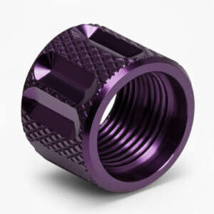 Thread Protector 1/2 x 28 (9mm & .357SIG Barrel) Knurled Straight Fluted in Red - Glock Parts - California Gun Shop