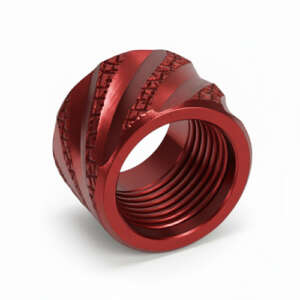 Thread Protector 1/2 x 28 (9mm & .357SIG Barrel) Knurled Straight Fluted in Naked - Glock Parts - California Gun Shop