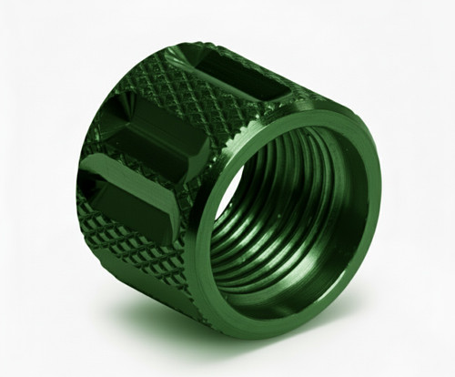 Thread Protector 1/2 x 28 (9mm & .357SIG Barrel) Knurled Straight Fluted in Violet Thread Protector 1/2 x 28 (9mm & .357SIG Barrel) Knurled Straight Fluted in Violet - Glock Parts - California Gun Shop