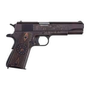 Kahr Arms Liberty Special Edition 1911 Handgun .45 Cal 7rd Magazine 5″ Barrel Engraved Wood Grip - Machine Gun - California Gun Shop