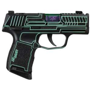 Sig Sauer P365 “Outlander Blue Laser” Handgun 9mm Luger 10rd Magazines(2) 3.1″ Spectrum Barrel X-RAY 3 Sights Manual Safety - Machine Gun - California Gun Shop