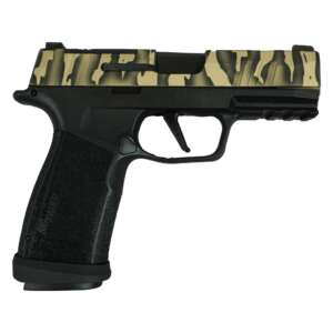 Sig Sauer P365 “Tiger Striped” XMACRO TACOPS Handgun 9mm Luger 17rd Magazines(4) 3.7″ Barrel - Machine Gun - California Gun Shop
