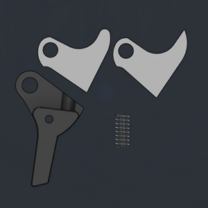 FRTv2 Curved Face Trigger Kit - 2 Stainless Steel Trips Fits Glock - California Gun Shop