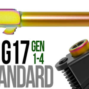 Fits Glock 19 9mm Match Thick Spiral Fluted Barrel Threaded in Gold - Glock Barrels - California Gun Shop