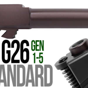 Fits Glock 19 9mm Match Straight Fluted Barrel  in Plum - Glock Barrels - California Gun Shop