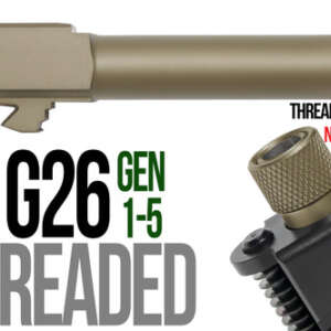 Fits Glock 26  9mm Match Threaded Barrel in Radio Active - Glock Barrels - California Gun Shop