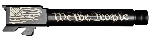 In God We Trust - Guns Are Just Backup Logo Combat Armory barrel Fits Glock 19 9mm Match Grade Barrel In God We Trust - Guns Are Just Backup Logo Combat Armory barrel Fits Glock 19 9mm Match Grade Barrel - Glock Barrels - California Gun Shop